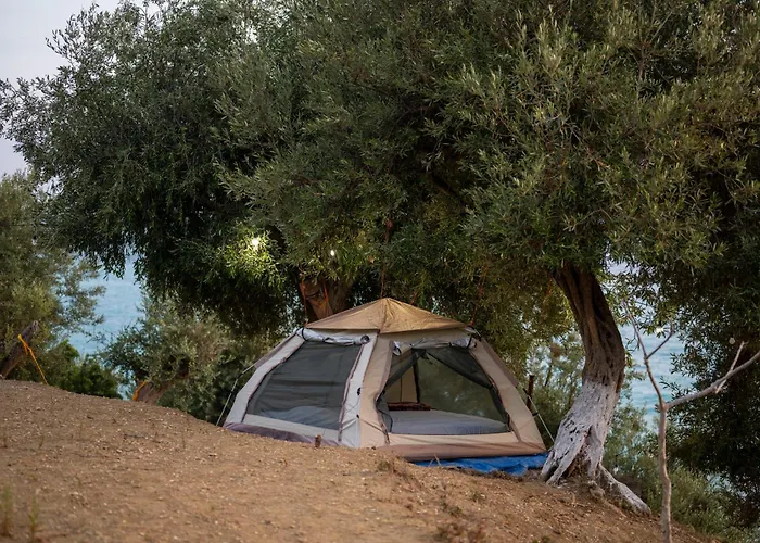 Blue Camping In Borsh, Vlore